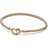 Pandora Pendant Necklaces Jewellery Pandora Moments Studded Chain Bracelet - Gold