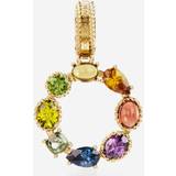 Peridot Charms & Pendants Dolce & Gabbana Rainbow alphabet O kt yellow gold charm with multicolor fine gems