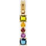 Peridot Charms & Pendants Dolce & Gabbana Rainbow alphabet kt yellow gold charm with multicolor fine gems