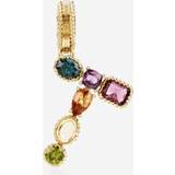 Peridot Charms & Pendants Dolce & Gabbana Rainbow alphabet T kt yellow gold charm with multicolor fine gems