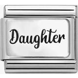 Stainless Steel Charms & Pendants Nomination Composable Classic Link Daughter Charm - Silver/Black