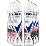 Sure Sprays Deodorants Sure Women Antiperspirant 72H Nonstop Protection Invisible Deodorant 250Ml, 6 Pack