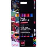Posca Pencils Posca Uni-ball Primary Wax Pastels 12 Pack