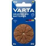 Batteries - Hearing Aid Battery Batteries & Chargers Varta HAB 312 hörapparatsbatteri 1,4 V, 8-pack