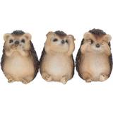 Brown Decorative Items Nemesis Now Three Wise Hedgehogs Figurine