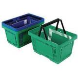 Baskets VFM Plastic Shopping Green Pack of 12 370767 SBY18593 Basket