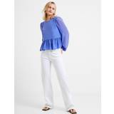 French Connection Women Tops French Connection Georgett Crepe Peplum Blouse
