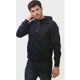 C.P. Company Tops C.P. Company Men's 1/4 zip hooded sweatshirt in blue