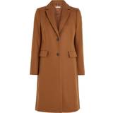 Women - Wool Coats Tommy Hilfiger Classic Single Breasted Wool Coat - Natural Cognac