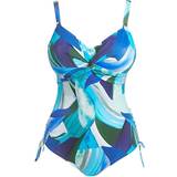 Blue Swimsuits Fantasie Aguada Beach Twist Front Adjustable Leg Wired Swimsuit - Splash
