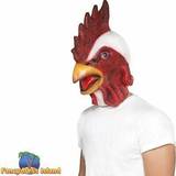 Red Head Masks Fancy Dress Smiffys Chicken Mask