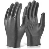 Disposable Gloves Glovezilla Nitrile Disposable Gripper Work Gloves Powder Free Black