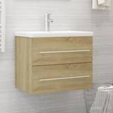 Black Vanity Units vidaXL Sink Cabinet Sonoma Engineered Wood