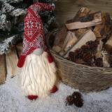 White Decorations Samuel Alexander 63cm Tall Christmas Light Up Gnome Nordic Decoration