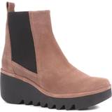 Fly London Shoes Fly London Bagu Wedge Heel Chelsea Boots 322 629 Taupe