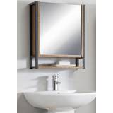 Brown Bathroom Mirror Cabinets Vale Designs Mounted Wood Effect Mirrored
