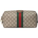 Beige Toiletry Bags & Cosmetic Bags Gucci The Savoy Canvas Toiletry Bag Beige 01