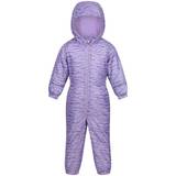 Babies Rain Overalls Children's Clothing Regatta Kid's Printed Splat II Waterproof Rainsuits - Pancy/Zebra