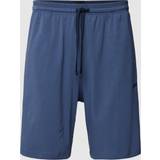 Hugo Boss Men Shorts on sale HUGO BOSS Stretch Cotton Embroidered Logo Lounge Shorts, Open Blue
