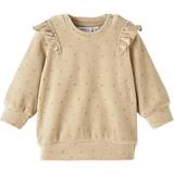 0-1M Sweatshirts Children's Clothing Name It Noya Velour Sweatshirt - Oxford Tan