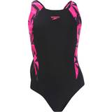 Bathing Suits Speedo Girls' Hyperboom Splice Muscleback Swimsuit Black/Pink
