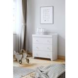 White Dressers Kid's Room Little Acorns Classic 3 Draw Dresser with Changing Unit