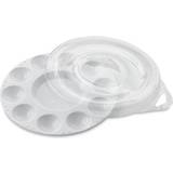 Jack Richeson 10-Well Round Plastic Palette W/Cover