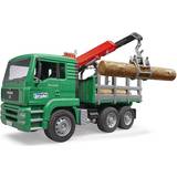 Bruder Commercial Vehicles Bruder Man Timber Truck W/Loading Crane & 3 Trunks