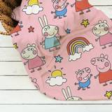 Machine Washable Baby Blankets Peppa Pig Playful Rot Fleece Blanket, Multi