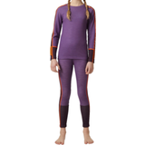 Purple Base Layer Children's Clothing Helly Hansen Junior Lifa Merino Midweight Layer Set - Purple