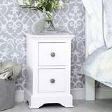 Red Bedside Tables HJ Home Kenmore Catlyn White 2 Bedside Table