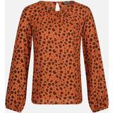 Orange - Women Shirts Regatta Womens/ladies Hadria Animal Print Blouse copper Almond