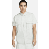 Nike Men Shirts Nike Men's Woven Military Short-Sleeve Button-Down Shirt in Grey, DX3340-034 Grey