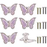 Purple Cabinets Butterfly knobs