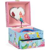 Jewelkeeper Mermaid Girl's Musical Box, Underwater Design with Pull-out Drawer, Over the Waves Tune