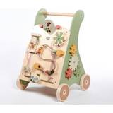 Tiny Love Holz Baby Lauflernwagen, 2-in-1 Activity Baby Lauflernhilfe, 12 interaktive Aktivitäten, motorische Fähigkeiten, kognitive Entwicklung, natürliches Design, 18 Monate, Boho Chic