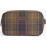 Leather Toiletry Bags & Cosmetic Bags Barbour Tartan Leather Wash Bag Tartan