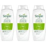 Simple Body Washes Simple Kind to Skin Shower Gel Refreshing 450ml Pack