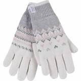 White - Women Mittens Heat Holders WoMens Nordic Fleece Lined Thermal Gloves Cream