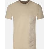 Balmain Clothing Balmain brand embossed logo sand t-shirt