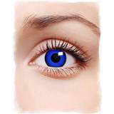 Blue Colored Lenses Fancy Dress Horror-Shop Blue Lunatic Kontaktlinsen Farbige Kontaktlinsen