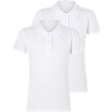 George for Good Girl's Scallop School Polo Shirts 2-pack - White