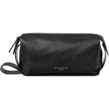 Leather Toiletry Bags & Cosmetic Bags Aspinal of London Reporter Wash Bag - Black Pebble