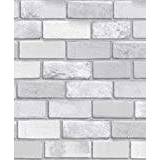 Silver Wallpapers Arthouse Diamond Brick (669401)