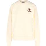 Moncler Clothing Moncler Womens White Logo-appliqué Cotton-blend Sweatshirt