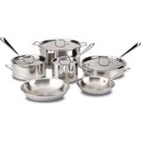 All-Clad Cookware All-Clad D3 Stainless Steel Cookware Set with lid 10 Parts