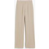 Elastane/Lycra/Spandex Trousers & Shorts H&M Wide Trousers - Beige