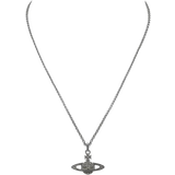 Vivienne Westwood Necklaces Vivienne Westwood Mini Bas Relief Orb Pendant Necklace - Silver/Transparent