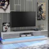White Benches Cupboard TV Stand TV Bench 180x36cm