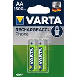Varta Batteries - Rechargeable Standard Batteries Batteries & Chargers Varta Accu AA 1600mAh 2-pack